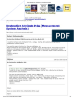 Destructive Attribute MSA (Measurement System Analysis) PDF