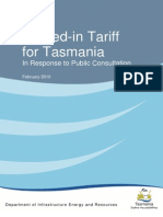A Feed-In Tariff For Tasmania - in Response To Public Consultation PDF PDF