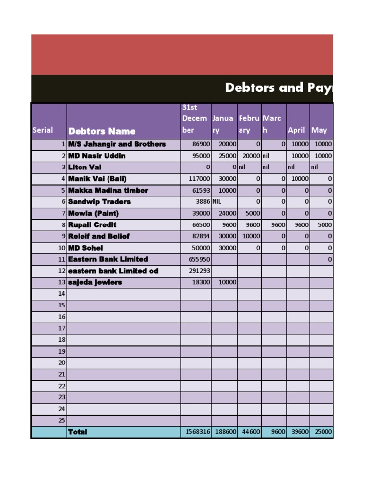 Debtors Payment Summary Report | PDF
