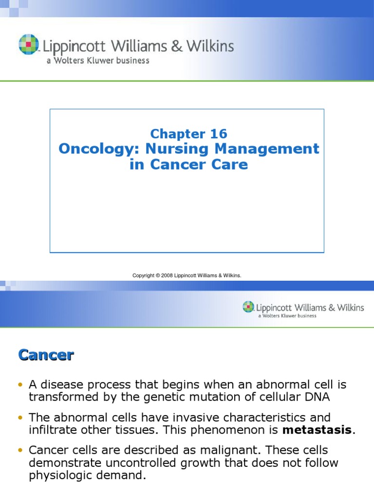 Introduction To Oncology Nursing | PDF | Metastasis | Cancer