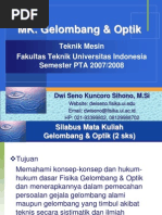 Download Gelombang Optik 1 - Gelombang pada talippt by teknikpembakaran2013 SN182530460 doc pdf