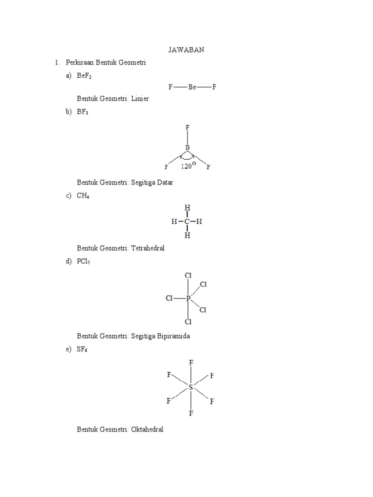 Geometri Molekul BeF2 dan BF3 | PDF | Teaching Methods & Materials ...