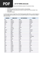 List of Irregular Verbs - Mnemonic Rhyming Groups | PDF | Grammar | Syntax