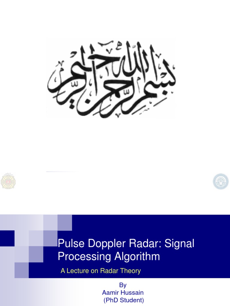 Radar Lecture PDF Radar Transmitter
