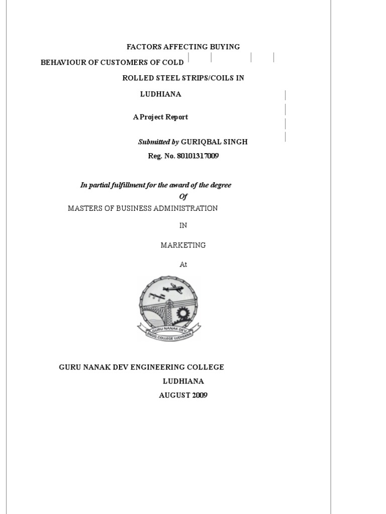 Mba research paper sample image