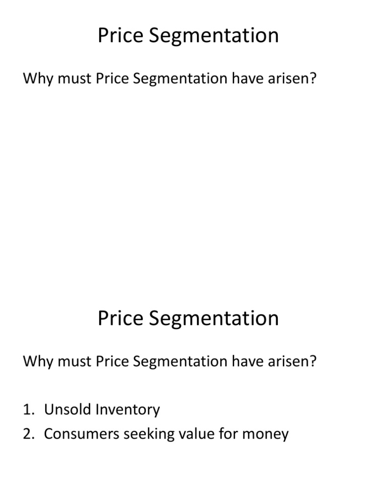 Price Segmentation Strategies Explained | PDF | Wellness | Technology ...