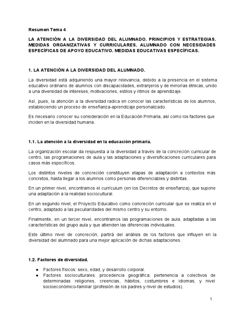 Estrategias para Atención a la Diversidad | PDF | Plan de estudios ...