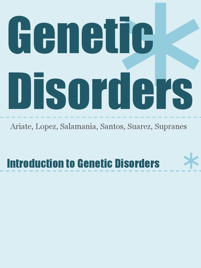 Disorders PDF Disorder Gene