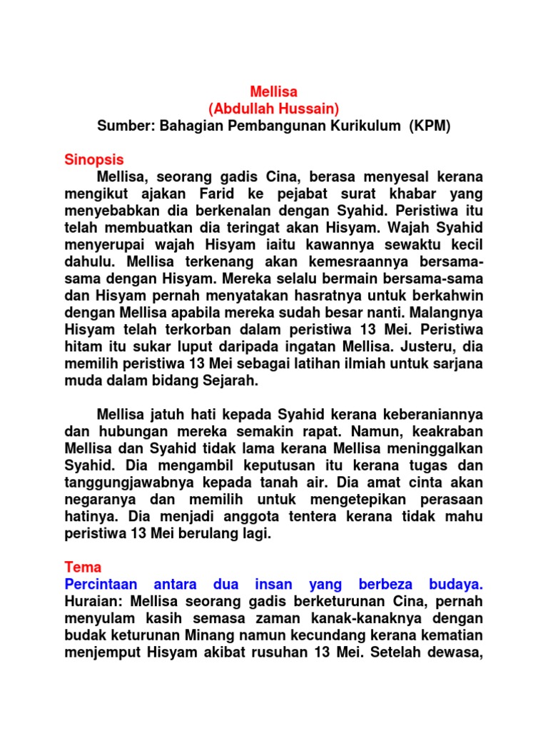 Cerpen 5 Mellisa Internet