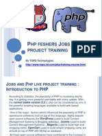 Php feshers Jobs and live project training.ppt