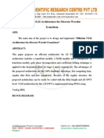 Efficient VLSI Architecture For Discrete Wavelet Transform