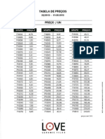 Tabela Preços - Margrês 2013