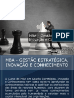 MBA - Gestão Estratégica, Inovação e Conhecimento - Grupo Educa+ EAD 