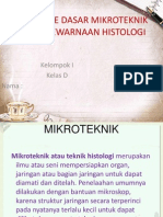 Download METODE DASAR MIKROTEKNIK DAN PEWARNAAN HISTOLOGIpptx by Dona Ayu Murti SN182599449 doc pdf