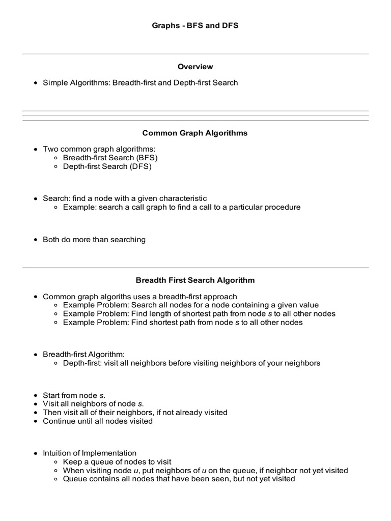 DFS and BFS Search Algorithm Explaned | PDF | Discrete Mathematics ...