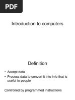 Introduction To Computers