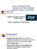 Fundermental Examination On Hysteresis Model of Steel Members by Experimental Result of Shaking Table Test