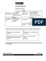 Business Entertaining Worksheet