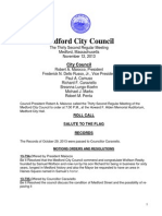 Medford City Council Agenda November 12, 2013