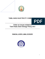 Tamilnadu Solar Policy-2012 PDF