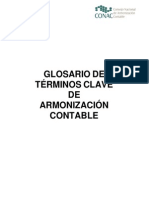 GLOSARIO DE TÉRMINOS DE LA ARMONIZACION CONTABLE