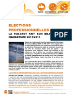 Elections Professionnelles 2013:: La Fce-Cfdt Fait Son Bilan de La MANDATURE 2011/2013