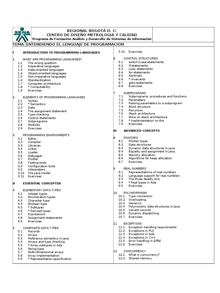 Understanding Programming Languages Guide | PDF | Data Type | Subroutine