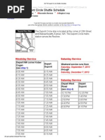 GUTS Dupont Circle Shuttle Schedule