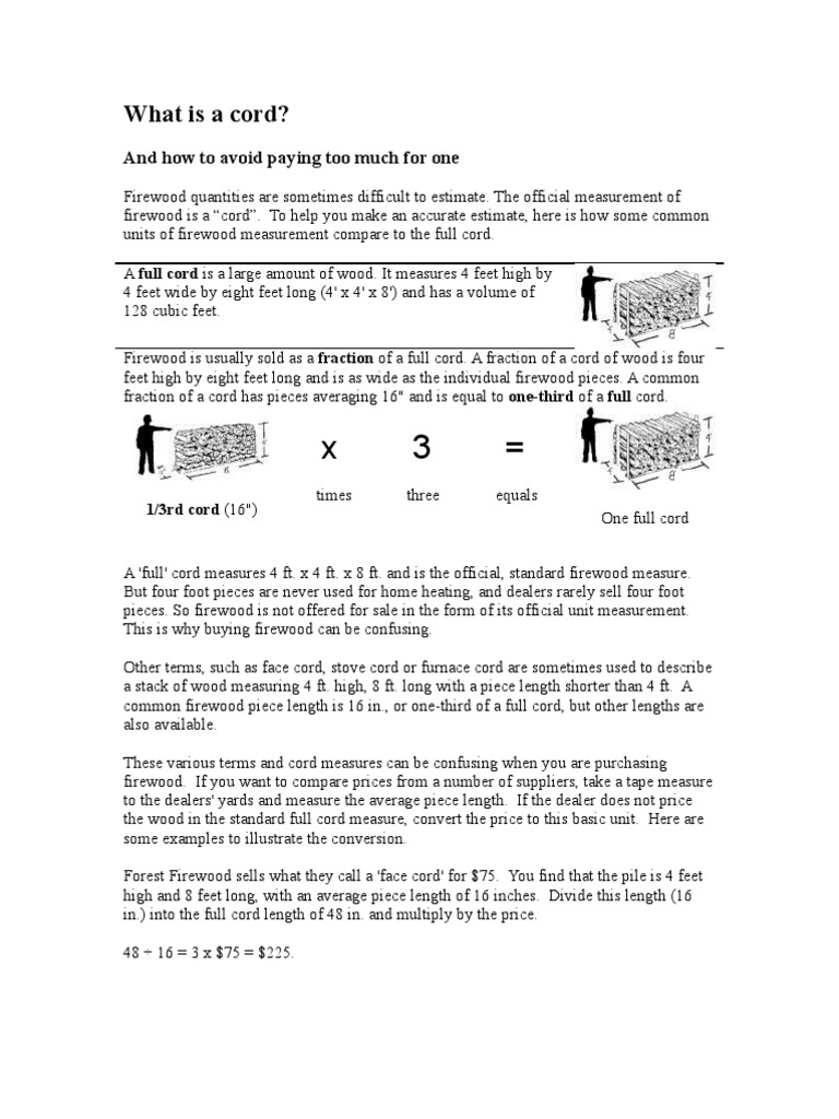 What is a cord Measurement Nature