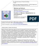 Science As Culture: To Cite This Article: Don Parson (1998) Fordism in Mexico: Globalization Vs Ethnoscience, Science