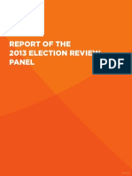 Report of The 2013 Election Review Panel