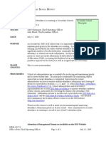 LAUSD Documents - Accurate Attendance Secondary School - MEMO-4817.0 - 7/15/09