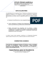 Nota Aclaratoria Grados - Buenaventura