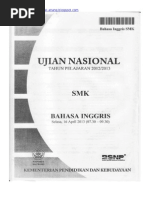 Download Naskah Soal UN Bahasa Inggris SMK 2013 Paket 1 by Firda Khaerini SN182708261 doc pdf