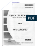 Naskah Soal UN Bahasa Inggris SMK 2013 Paket 1