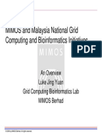 Malaysia's National Grid, Bioinformatics and MIMOS-Jingyuan Luke-05042006