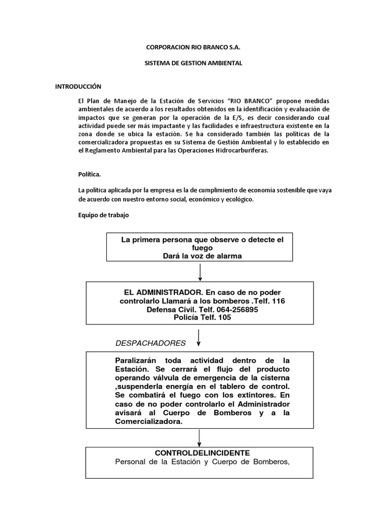 Corporacion Rio Branco Ultimo (1) Gerbert | PDF | Tanques | Residuos