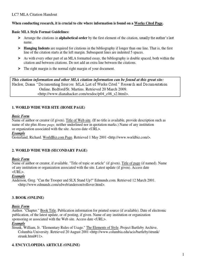 MLA Citation Handout.docx Citation Information Science