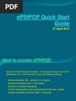 ePSIPOP Quickstart Guide