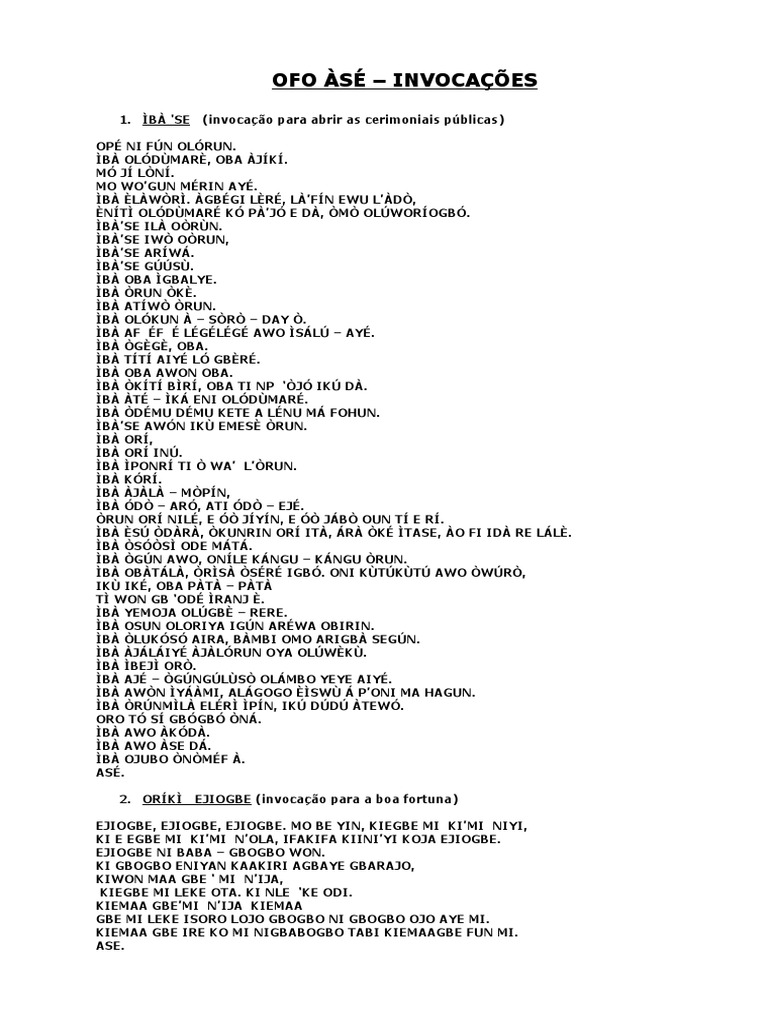 Oríkì 4 | PDF