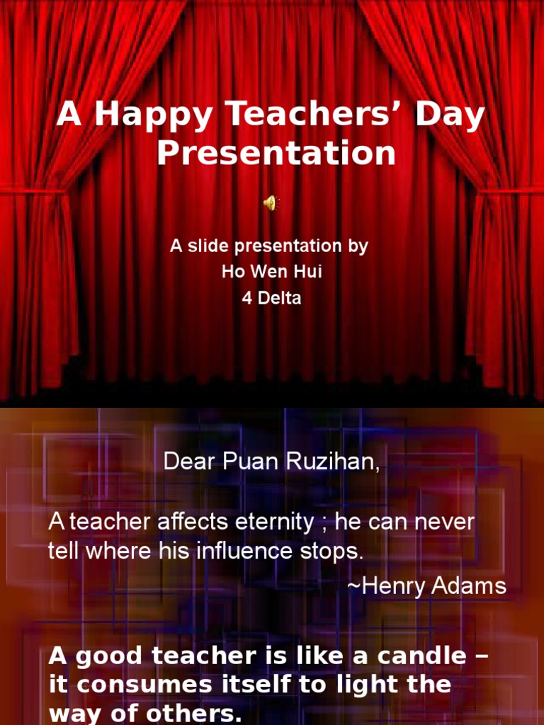 A Happy Teachers' Day Presentation