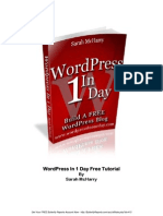 Wordpress in 1 Day Free Tutorial: by Sarah Mcharry