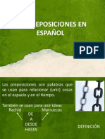 ESPANHOL PREPOSICIONES