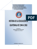 Historia de La Educación de Guatemala de 1944 A 1963