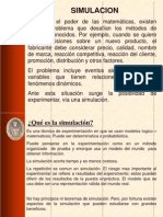 Formulacion Del Modelo de Simulacion