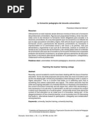 2011 Imbernón La formacion pedagogica del docente universitario