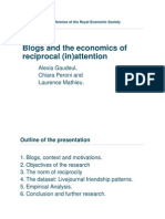 Blogs and The Economics of Reciprocal (In) Attention
