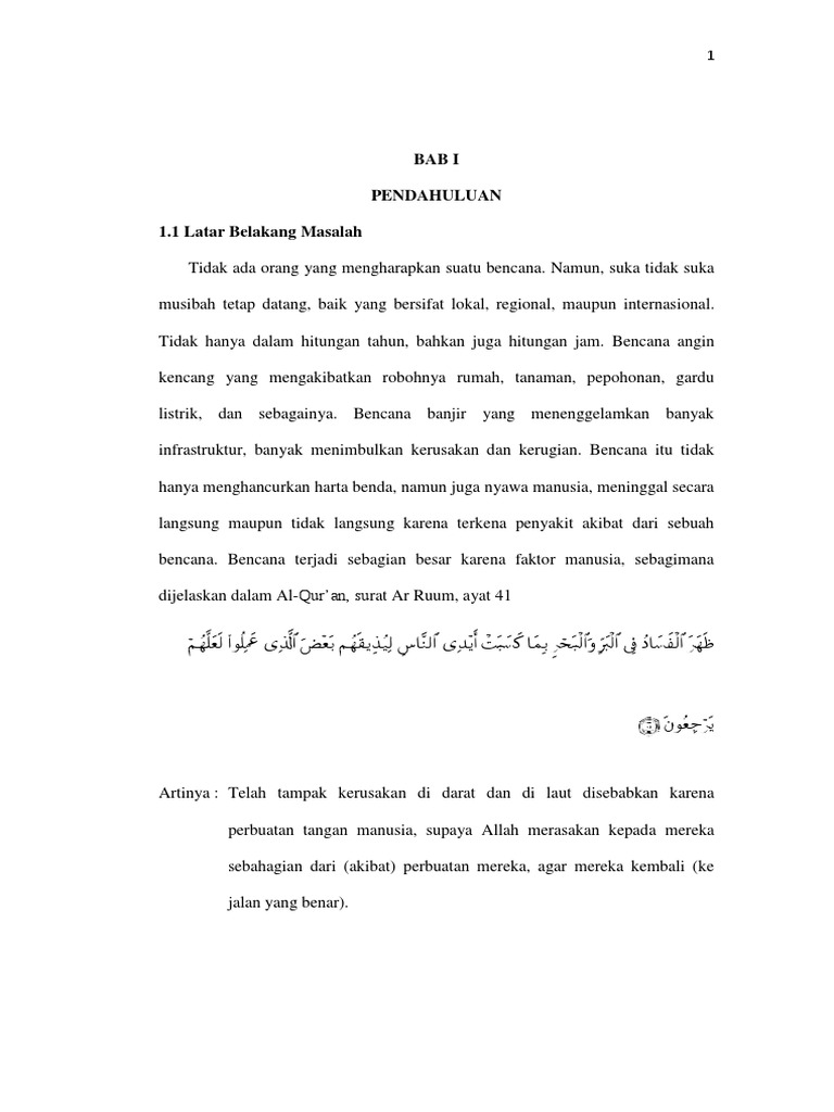 Proposal Skripsi Mitigasi Bencana