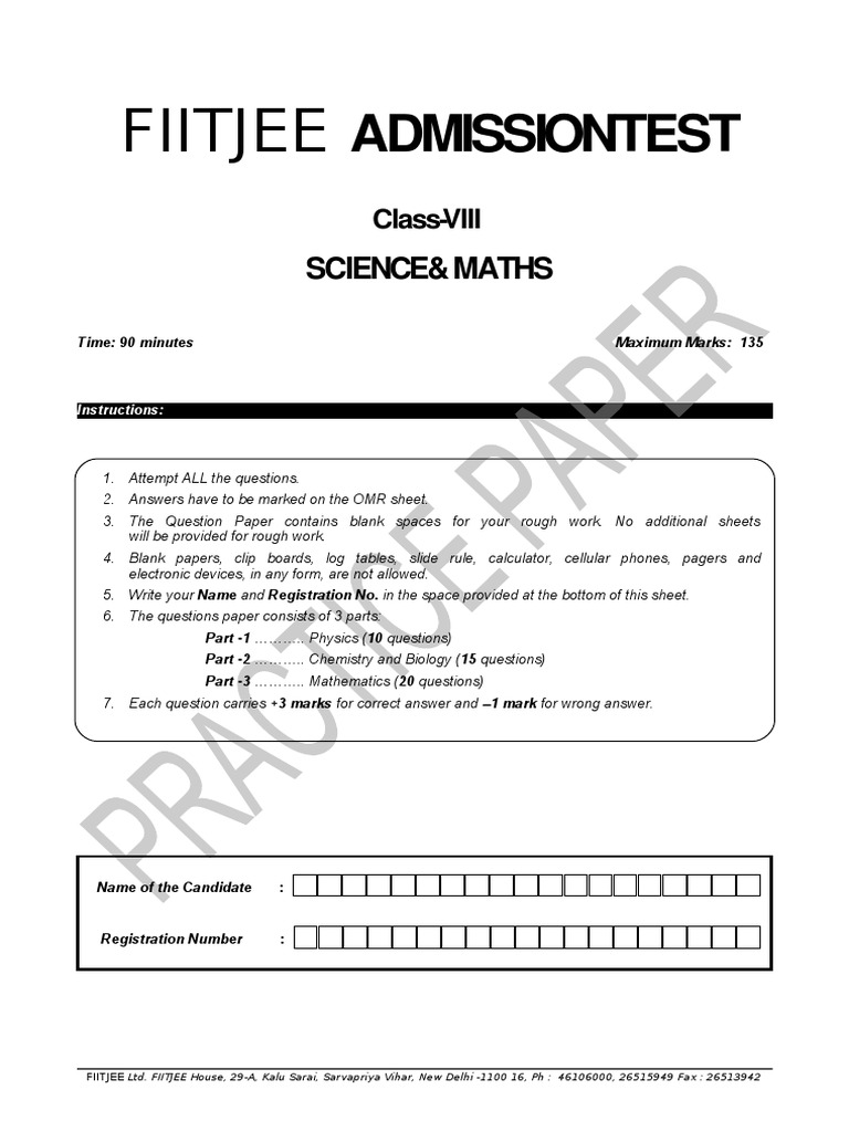 Class 8 PRACTICE PAPERS and M PDF Non Equilibrium Thermodynamics