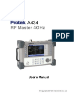 RF Master Protek A434 User's Manual PDF